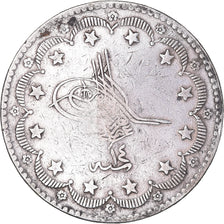 Coin, Turkey, Abdul Aziz, 20 Kurush, 1873/AH1277, Qustantiniyah, VF(30-35)