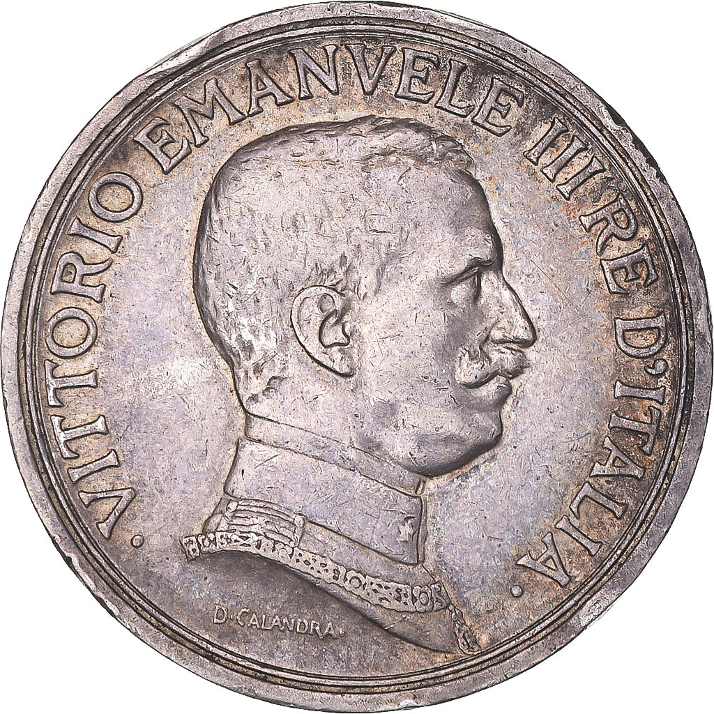Coin, Italy, Vittorio Emanuele III, 2 Lire, 1914, Rome, AU(55-58), Silver, KM:55