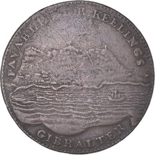 Gibraltar, 2 Quarts, Robert Keeling, 1802, VF(30-35), Copper