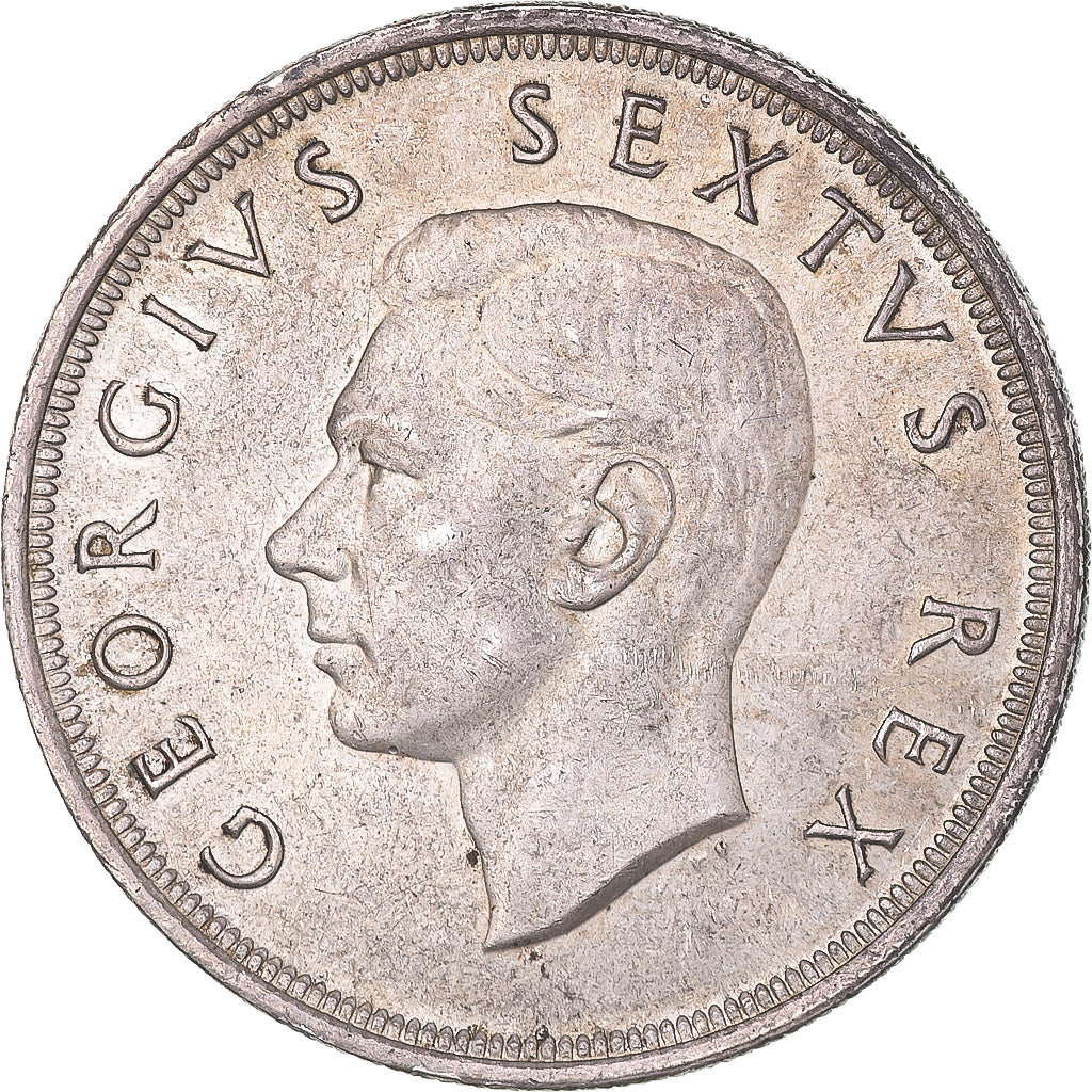 Coin, South Africa, George VI, 5 Shillings, 1949, Pretoria, AU(50-53), Silver