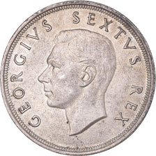 Coin, South Africa, George VI, 5 Shillings, 1949, Pretoria, AU(50-53), Silver