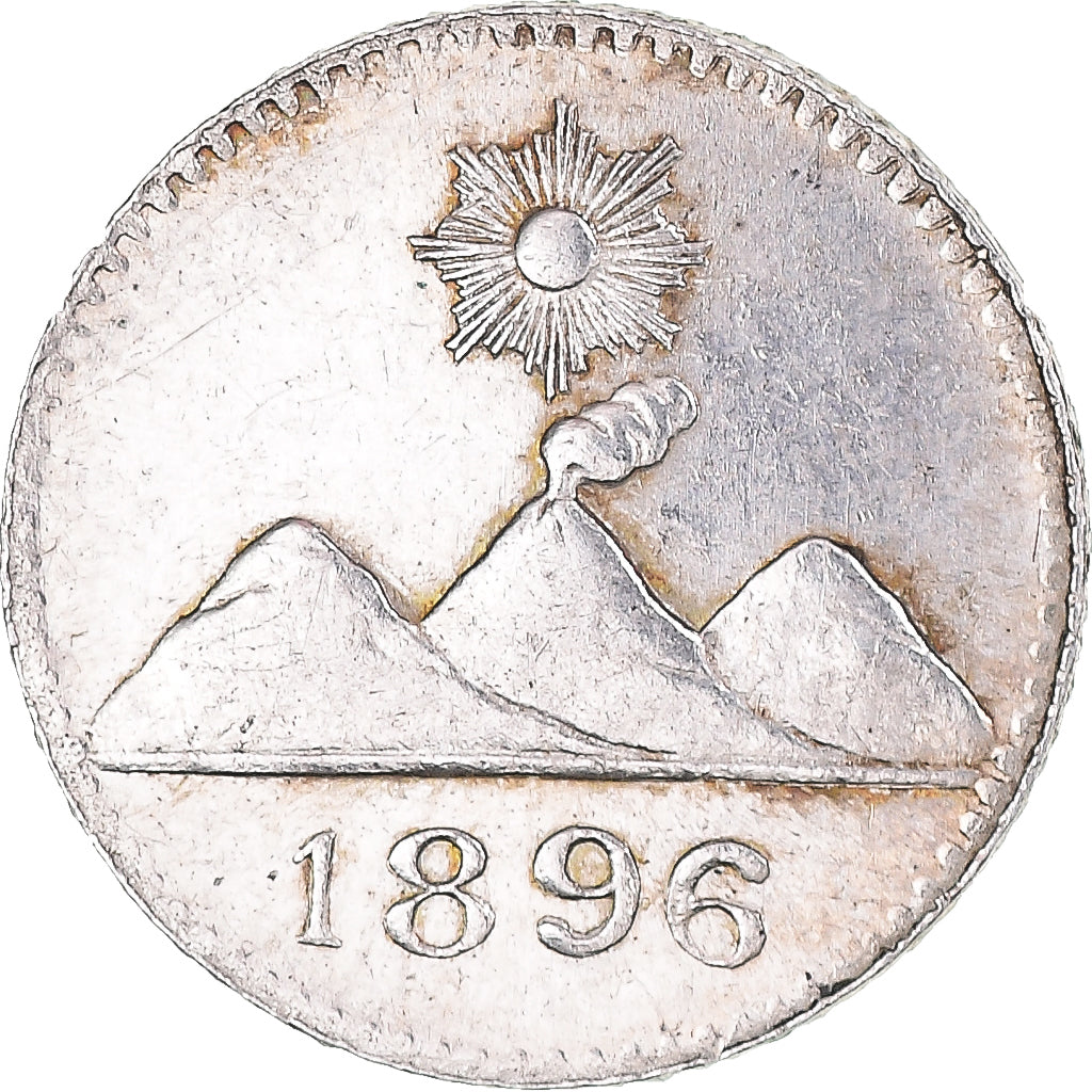 Coin, Guatemala, 1/4 Réal, 1896, AU(55-58), Silver, KM:162