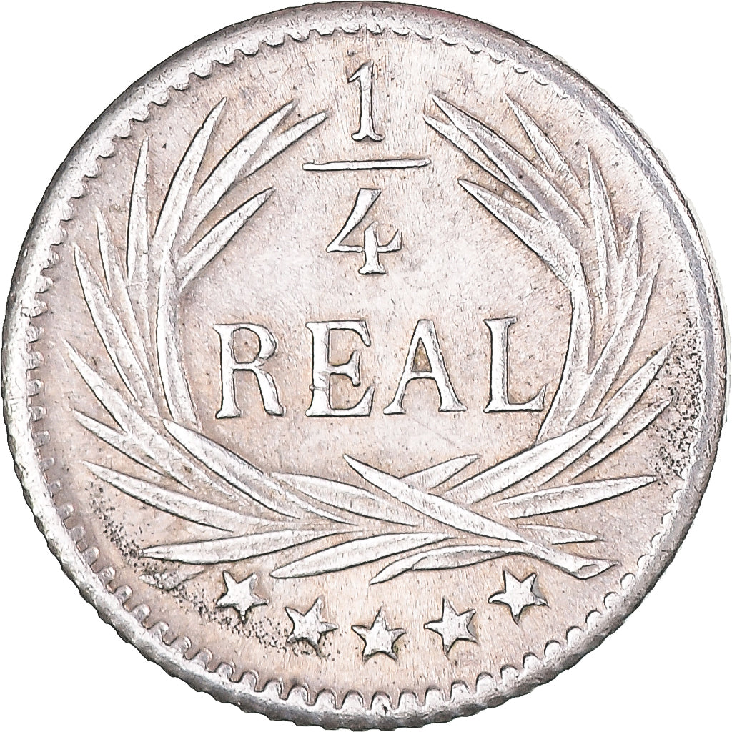 Coin, Guatemala, 1/4 Réal, 1896, AU(55-58), Silver, KM:162