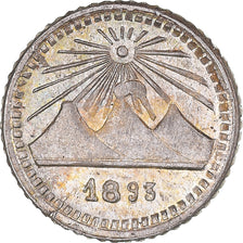 Coin, Guatemala, 1/4 Réal, 1893, MS(63), Silver, KM:159