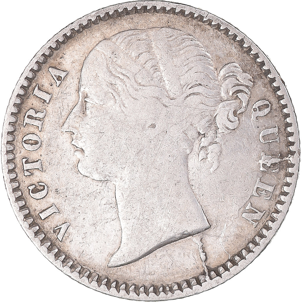 Moneta, INDIA - BRITANNICA, Victoria, 1/4 Rupee, 1840, Bombay, BB, Argento