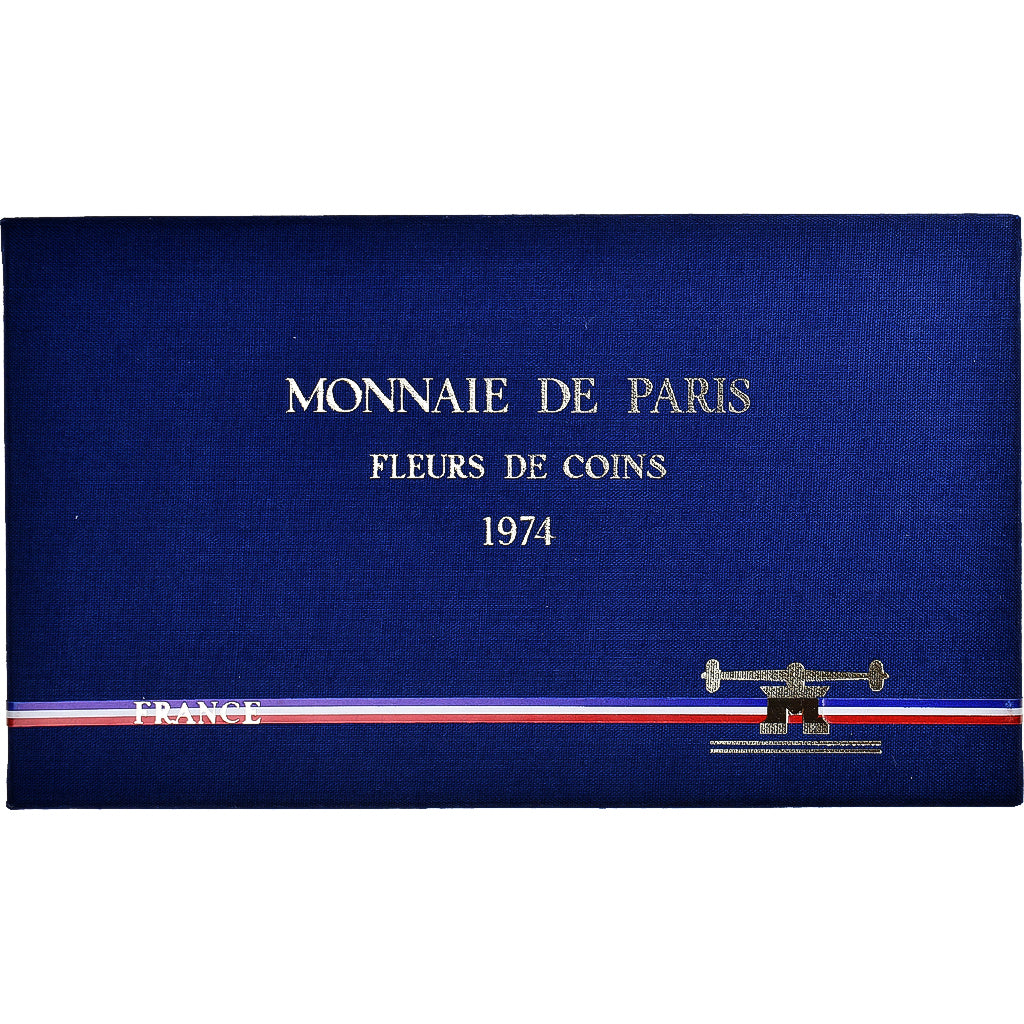 Münze, Frankreich, Coffret 1 c. à 50 frs., 1974, Monnaie de Paris, FDC, STGL