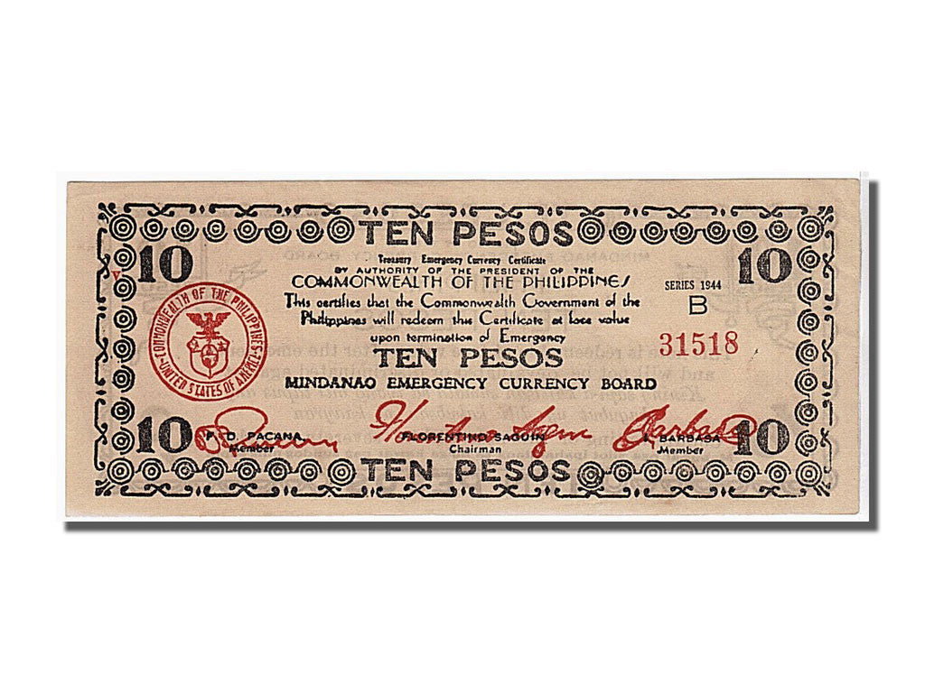 Philippines, 10 Pesos, 1944, KM #S518a, UNC(65-70), 31518