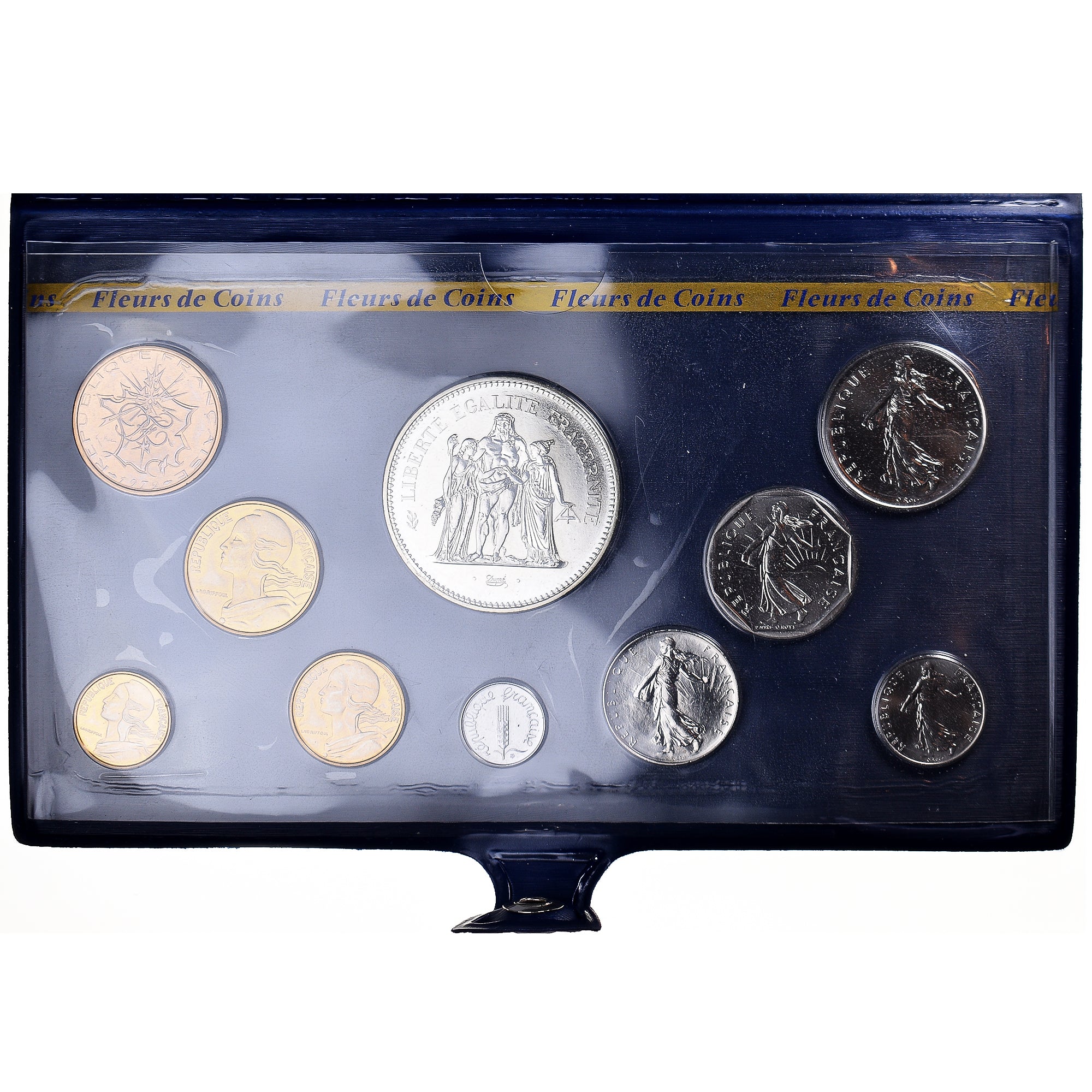 Moeda, França, Coffret 1 c. à 50 frs., 1979, Monnaie de Paris, MS(65-70), N/D
