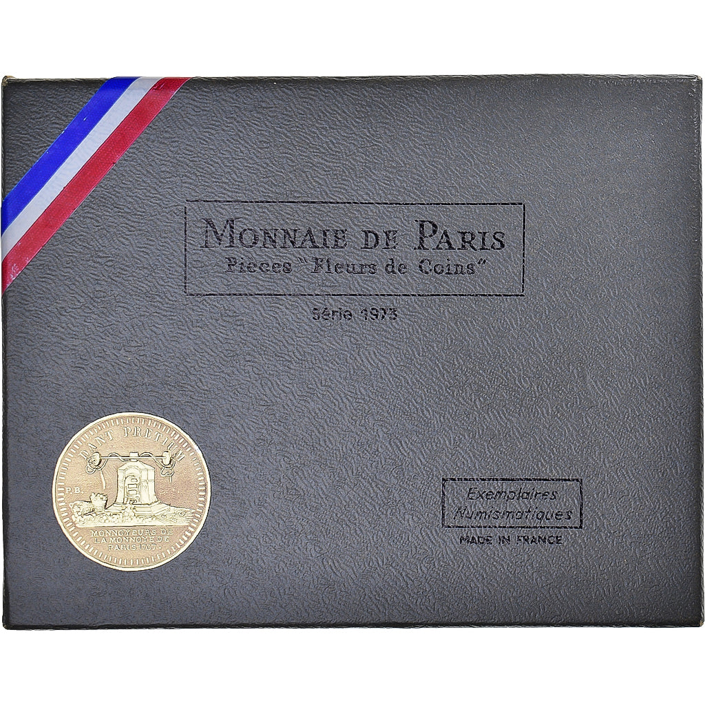 Moneda, Francia, Coffret 1 c. à 10 frs., 1973, Monnaie de Paris, FDC, FDC, Sin