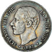 Coin, Spain, Alfonso XII, 2 Pesetas, 1882, Madrid, VF(30-35), Silver, KM:678.2