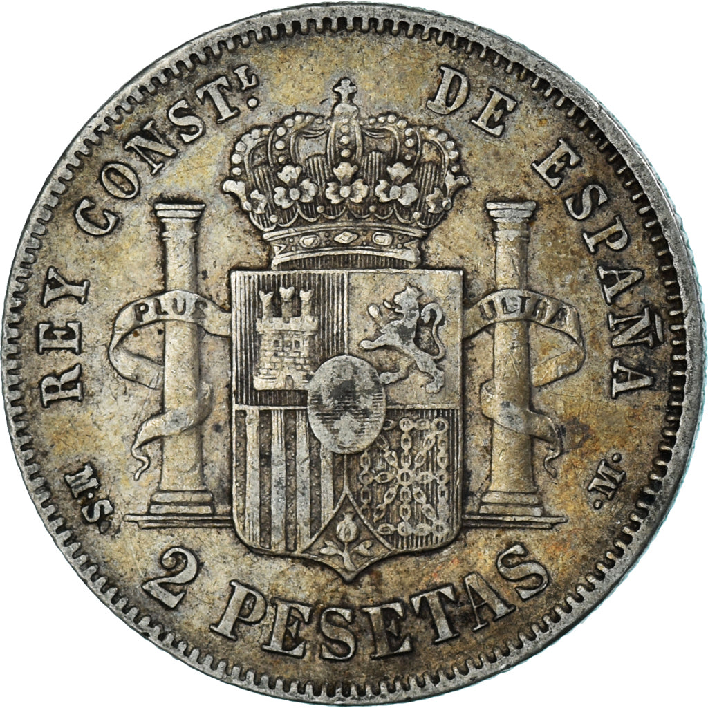 Coin, Spain, Alfonso XII, 2 Pesetas, 1882, Madrid, VF(30-35), Silver, KM:678.2
