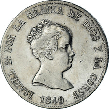 Moeda, Espanha, Isabel II, 4 Réales, 1849, Madrid, EF(40-45), Prata, KM:519.2