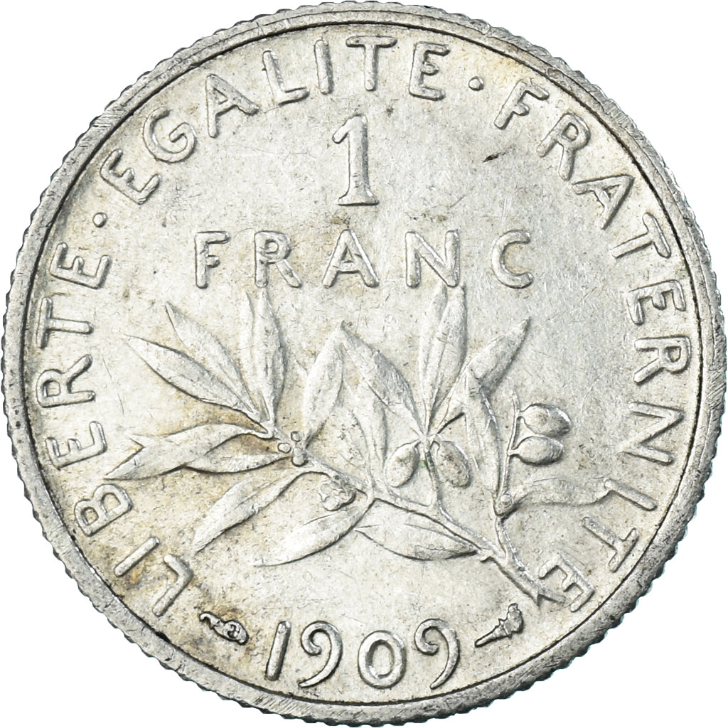 Münze, Frankreich, Semeuse, Franc, 1909, Paris, SS+, Silber, KM:844.1