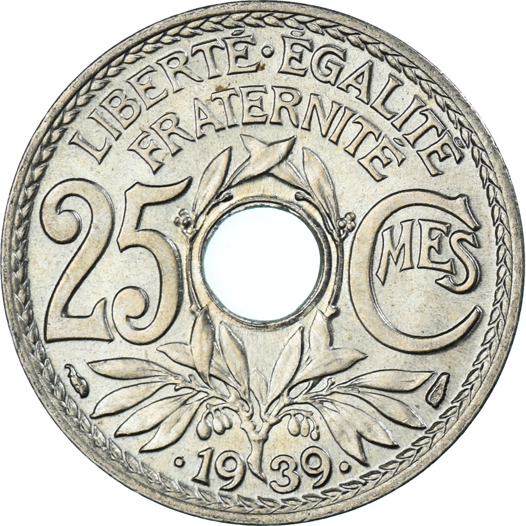 Coin, France, Lindauer, 25 Centimes, 1939, Paris, MS(64), Maillechort, KM:867b
