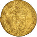 Coin, France, Louis XIII, Ecu d'or, 1638, Paris, VF(30-35), Gold, KM:41.1