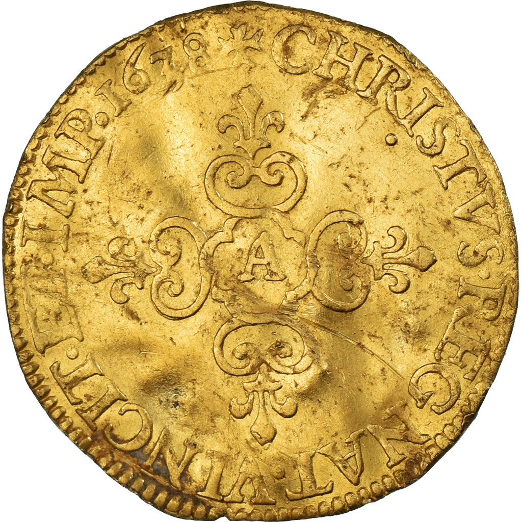 Coin, France, Louis XIII, Ecu d'or, 1638, Paris, VF(30-35), Gold, KM:41.1