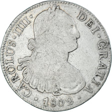 Coin, Spain, Charles IV, 8 Reales, 1802, Mexico, FT, VF(20-25), Silver