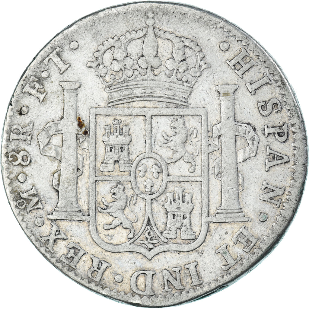 Coin, Spain, Charles IV, 8 Reales, 1802, Mexico, FT, VF(20-25), Silver
