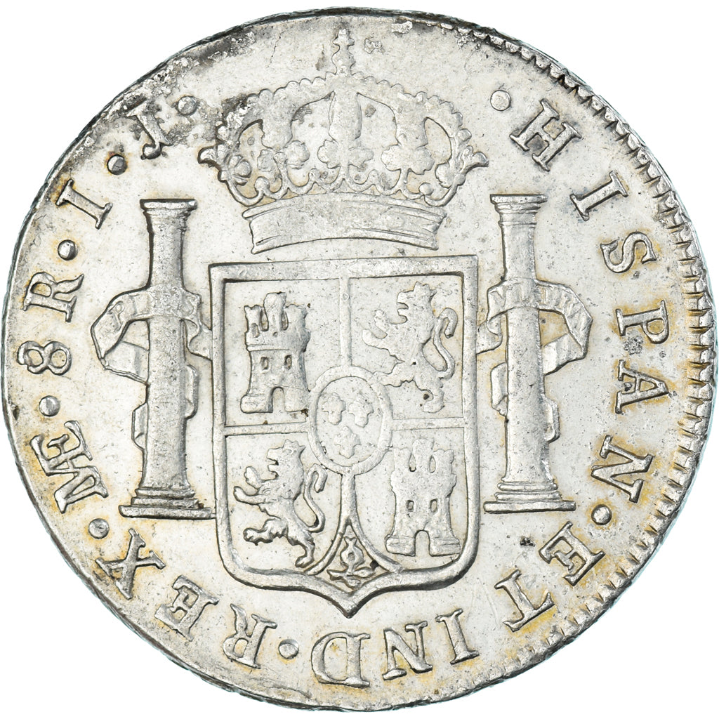 Munten, Spanje, Charles IV, 8 Reales, 1794, Lima, IJ, ZF, Zilver, KM:97