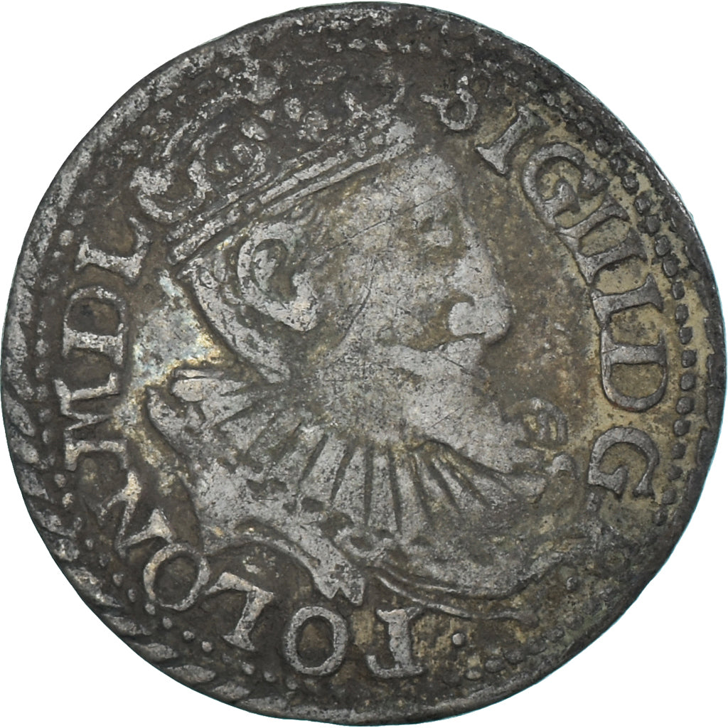 Munten, Polen, Sigismund III, trojak, 3 grosze, 1598, Olkusz, FR+, Zilver