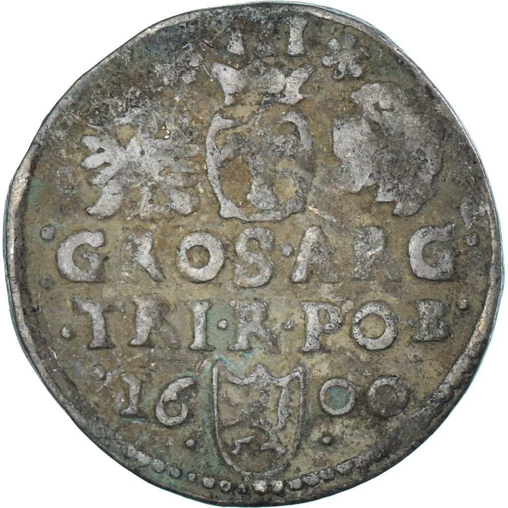 Moneta, Polonia, Sigismund III, trojak, 3 grosze, 1600, Poznan, MB+, Argento