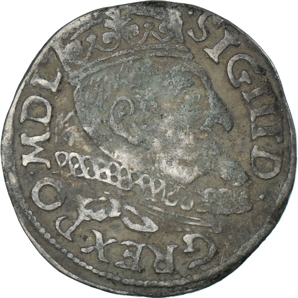 Moneta, Polonia, Sigismund III, trojak, 3 grosze, 1598, Poznan, MB+, Argento