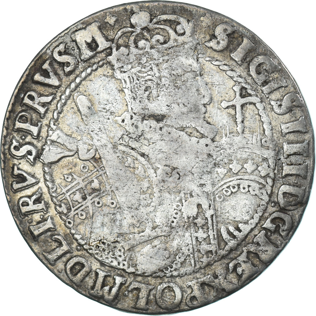 Moneda, Polonia, Sigismund III, Ort, 18 Groszy - 1/4 Thaler, 1622, Bydgoszcz