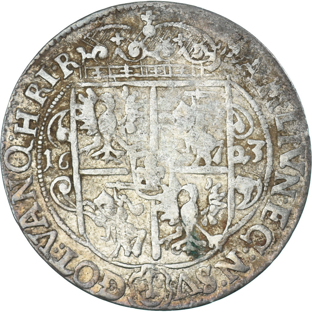 Moneda, Polonia, Sigismund III, Ort, 18 Groszy - 1/4 Thaler, 1623, Bydgoszcz