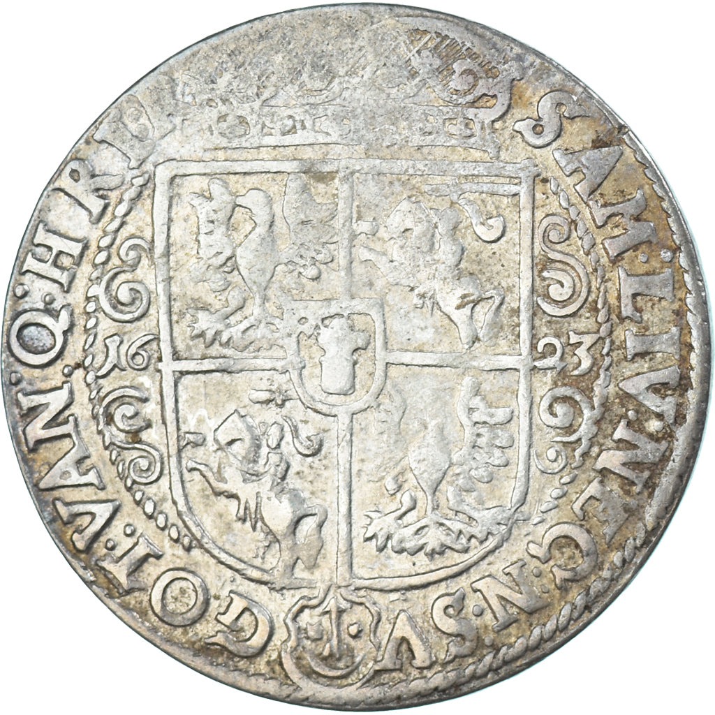 Moeda, Polónia, Sigismund III, Ort, 18 Groszy - 1/4 Thaler, 1623, Bydgoszcz