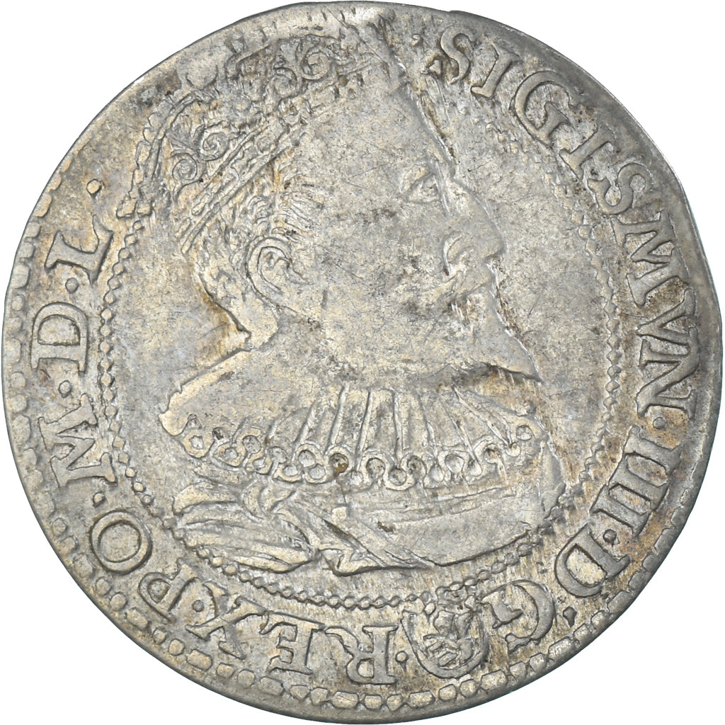 Münze, Polen, Sigismund III, 6 groszy, 1596, Malbork, SS, Silber