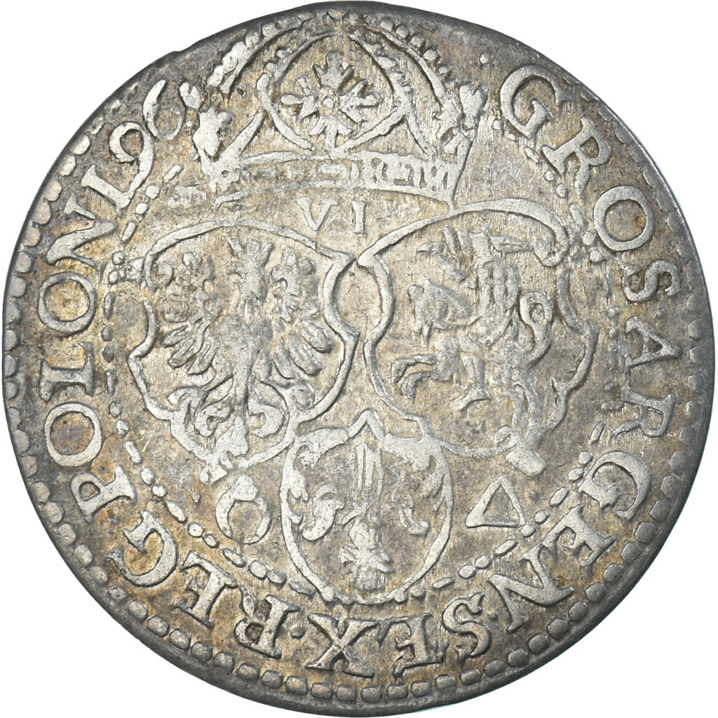 Münze, Polen, Sigismund III, 6 groszy, 1596, Malbork, SS, Silber