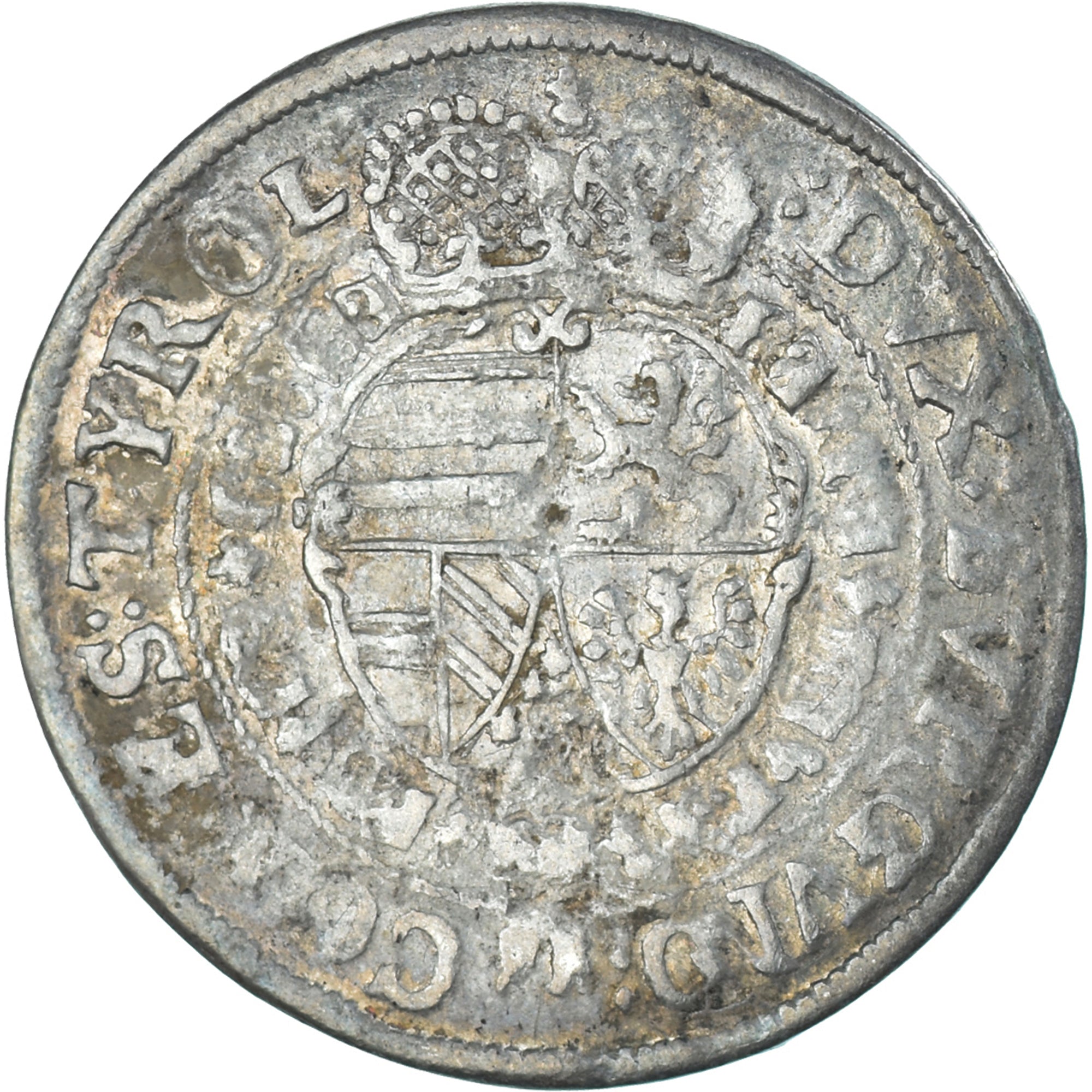 Monnaie, Autriche, Tyrol, Leopold V, 10 Kreuzer, 1632, Hall, TB+, Argent