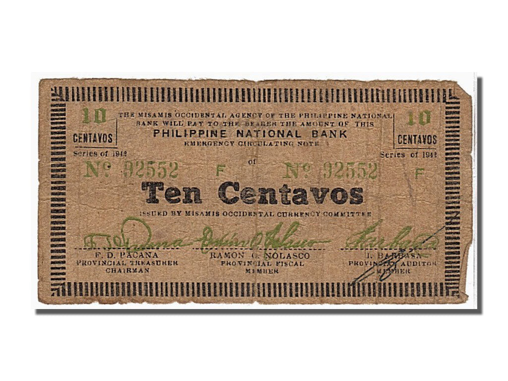 Banconote, Filippine, 10 Centavos, 1942, KM:S573, BB