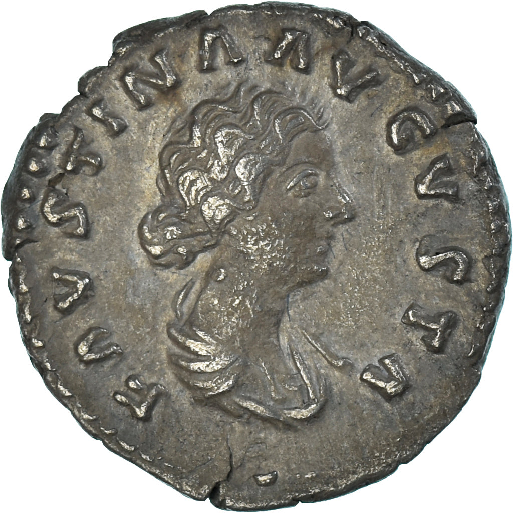 Moeda, Faustina II, Denarius, 161-176, Rome, AU(55-58), Prata, RIC:677