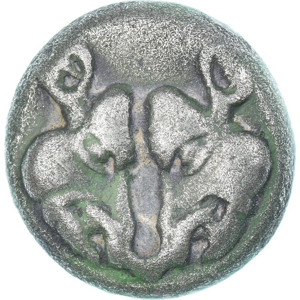 Coin, Lesbos, Obol, 5th Century BC, Uncertain Mint, AU(50-53), Billon
