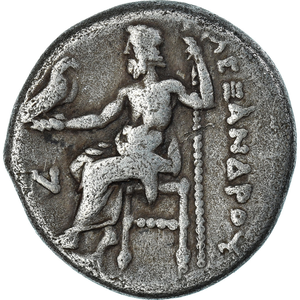 Moeda, Reino da Macedónia, Alexander III, Drachm, 336-323 BC, Kolophon