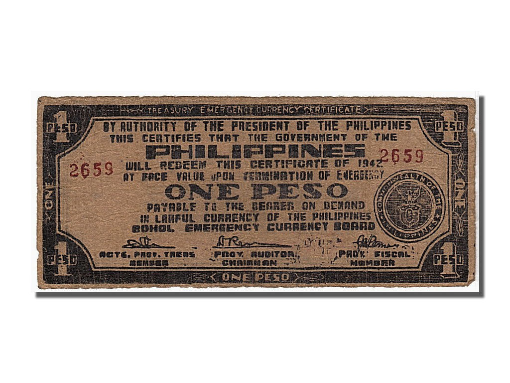 Philippines, 1 Peso, 1942, KM #S135a, EF(40-45), 2659