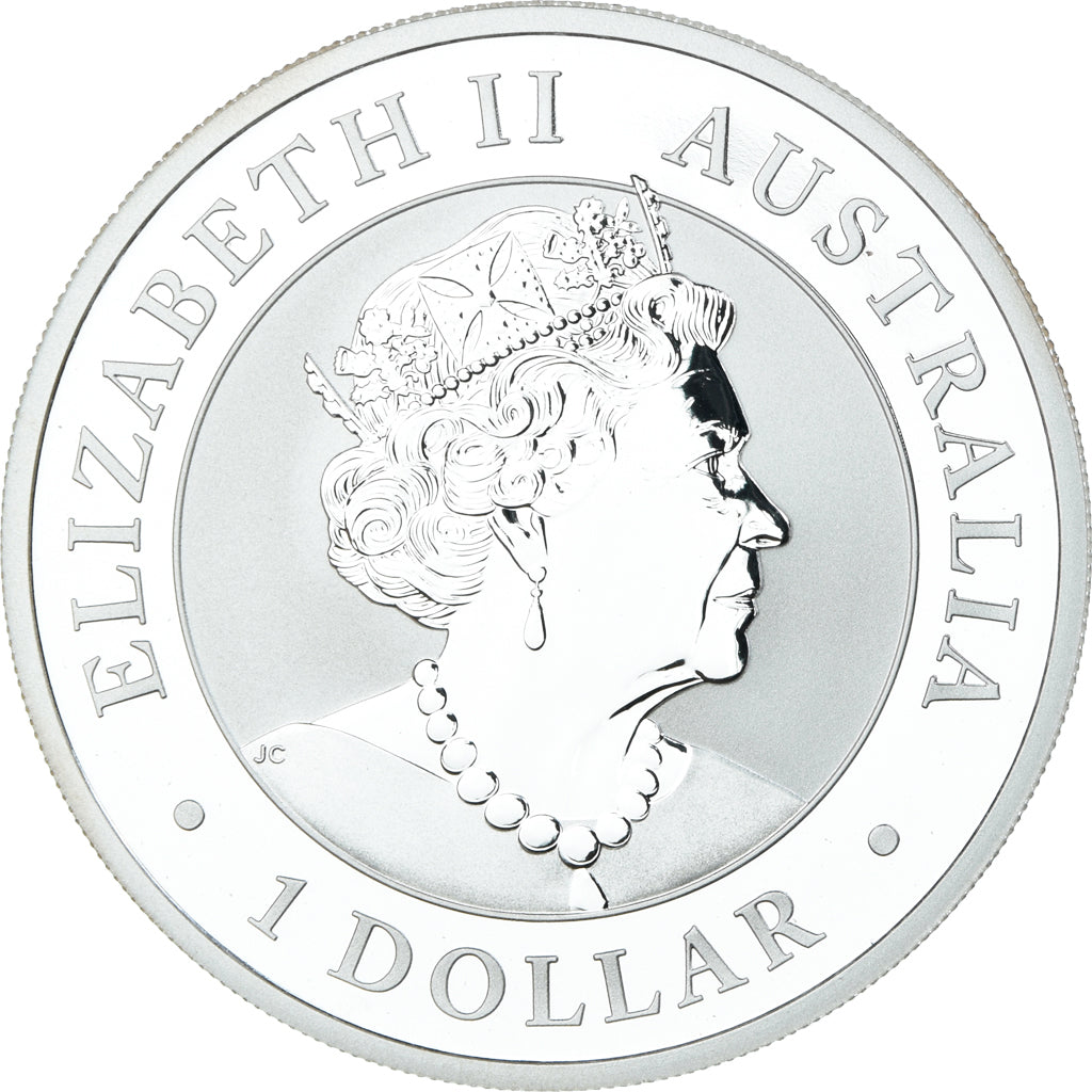 Coin, Australia, Elizabeth II, Australian Kookaburra, 1 Dollar, 1 Oz, 2021