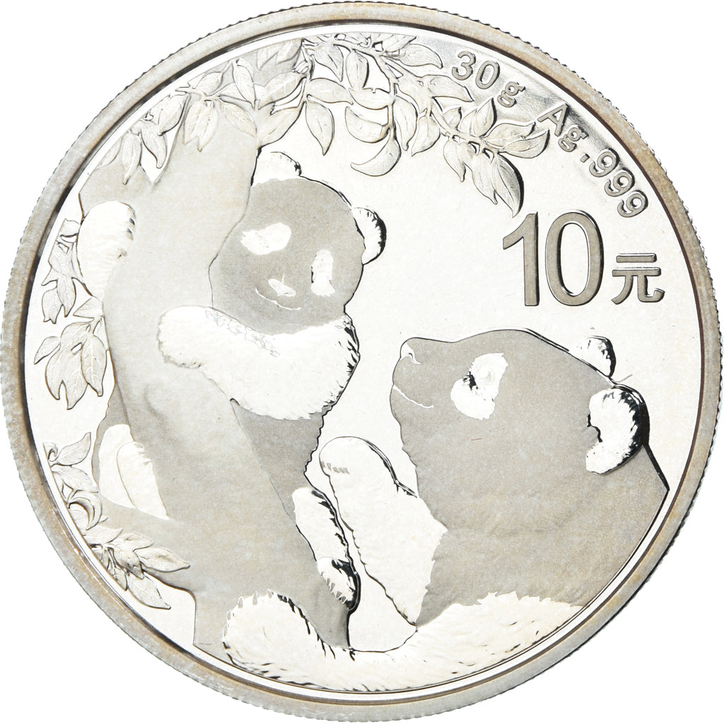 Monnaie, République populaire de Chine, Panda, 10 Yüan, 1 oz, 2021, BE, FDC