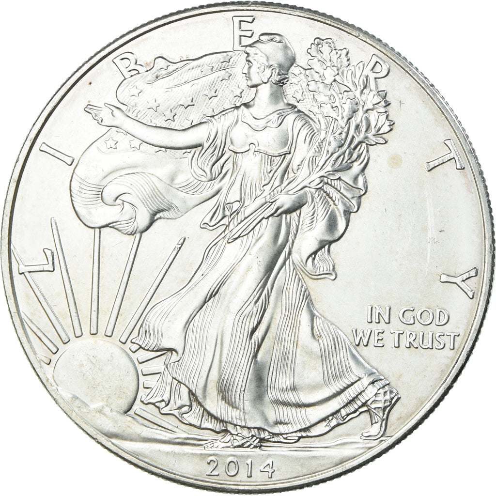 Coin, United States, Silver Eagle, 1 Dollar, 1 Oz, 2014, U.S. Mint, MS(60-62)