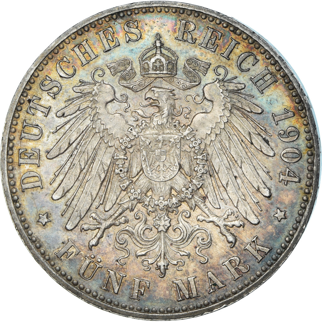 Monnaie, Etats allemands, MECKLENBURG-SCHWERIN, Friedrich Franz IV, 5 Mark