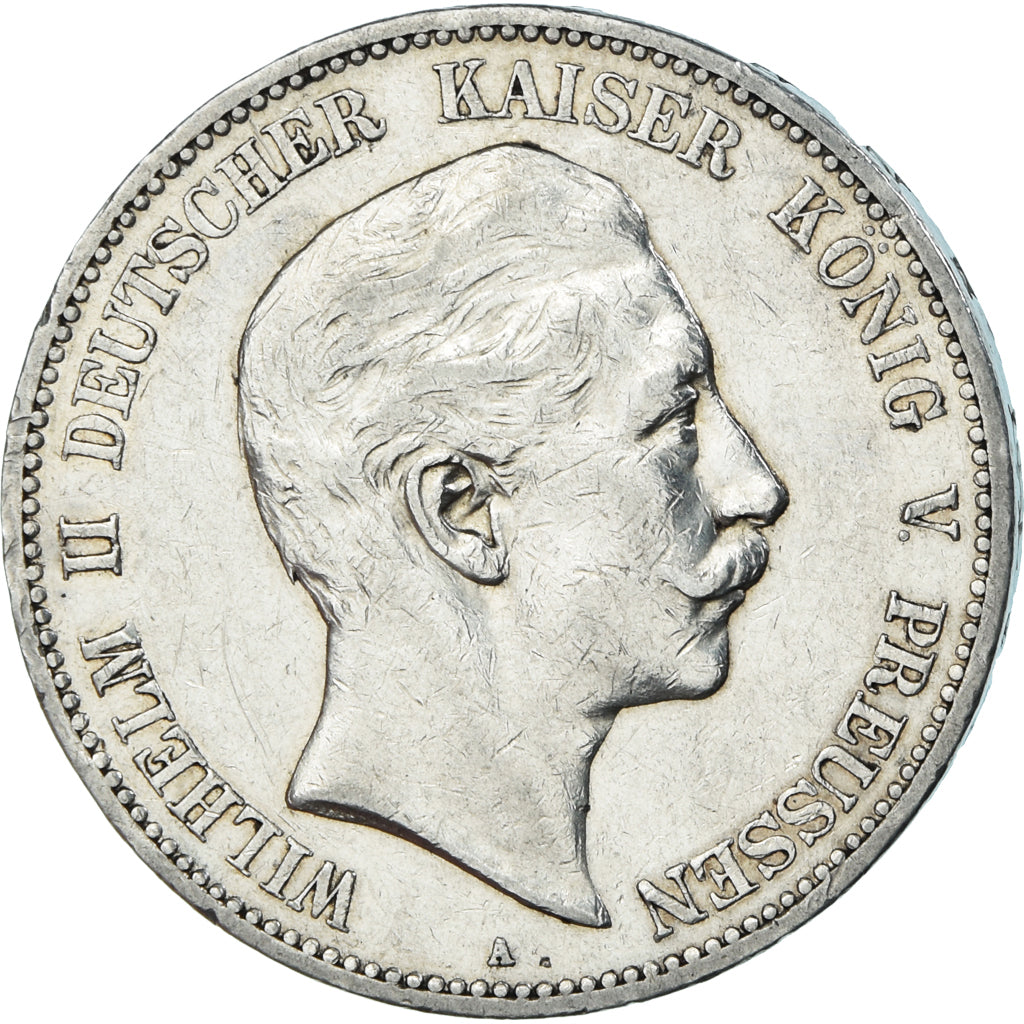 Coin, German States, PRUSSIA, Wilhelm II, 5 Mark, 1907, Berlin, EF(40-45)