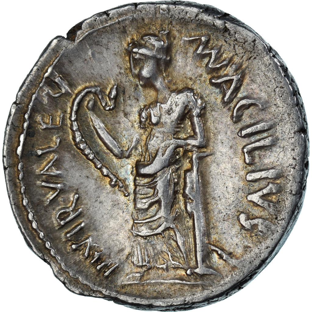 Coin, Acilia, Denarius, 49 BC, Greece or Illyria, AU(55-58), Silver