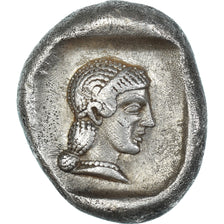 Coin, Caria, Drachm, ca. 449-411 BC, Knidos, AU(55-58), Silver