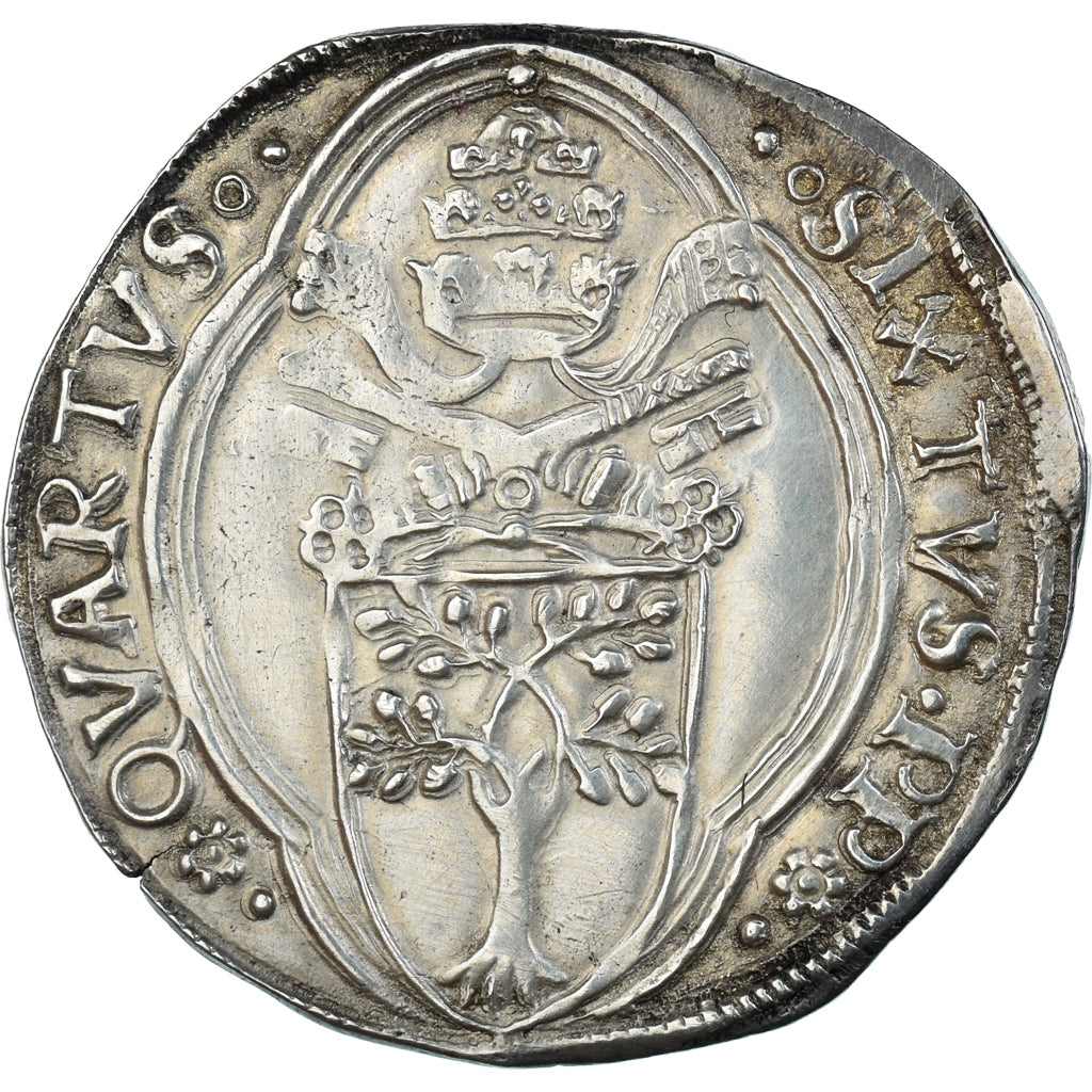Moeda, ESTADOS ITALIANOS, PAPAL STATES, Sixte IV, Grosso, 1471-1484, Rome