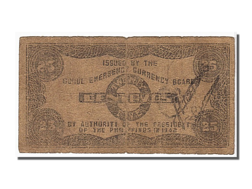 Banknote, Philippines, 25 Centavos, 1942, EF(40-45)