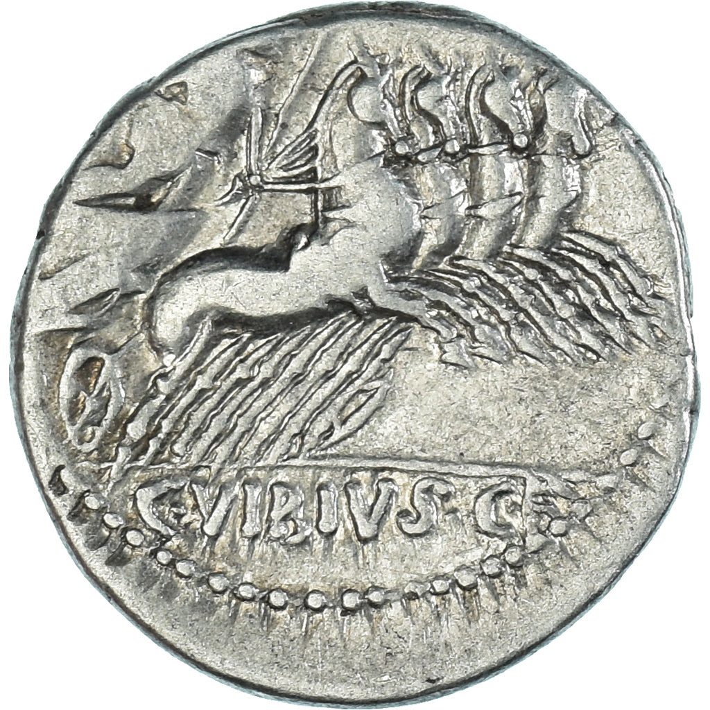 Coin, C. Vibius C.f. Pansa., Denarius, 90 BC, Rome, EF(40-45), Silver