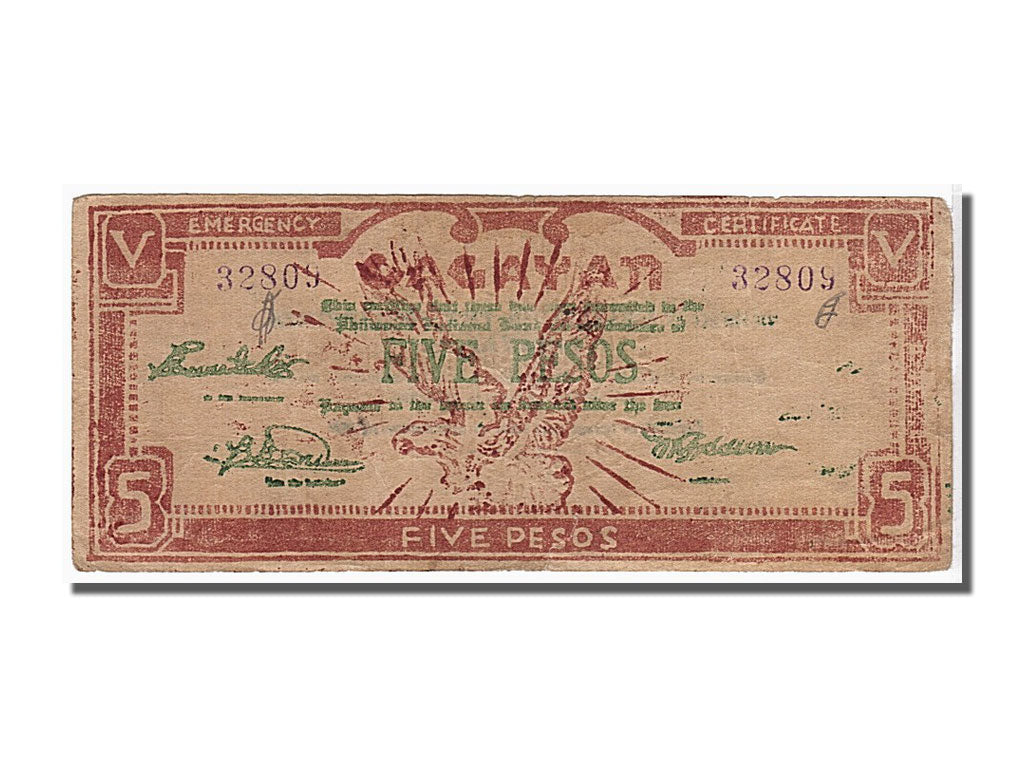Biljet, Fillipijnen, 5 Pesos, TTB