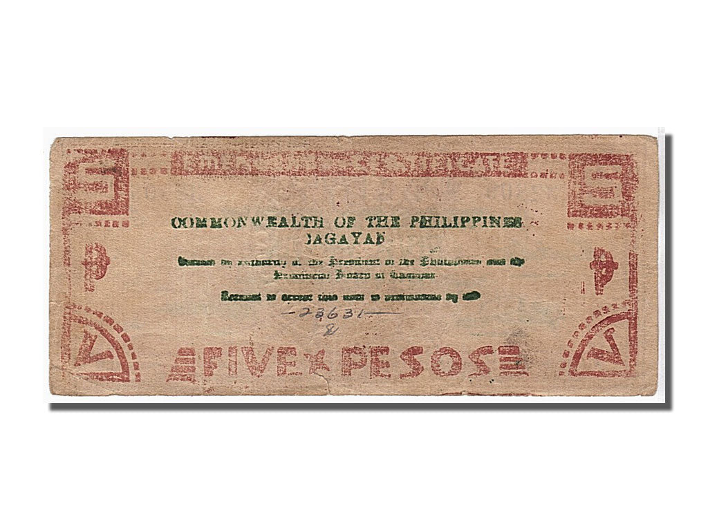 Biljet, Fillipijnen, 5 Pesos, TTB