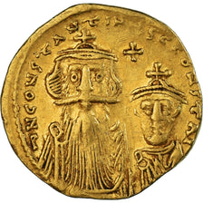 Coin, Constans II with Constantine IV, Solidus, 654–659, Constantinople